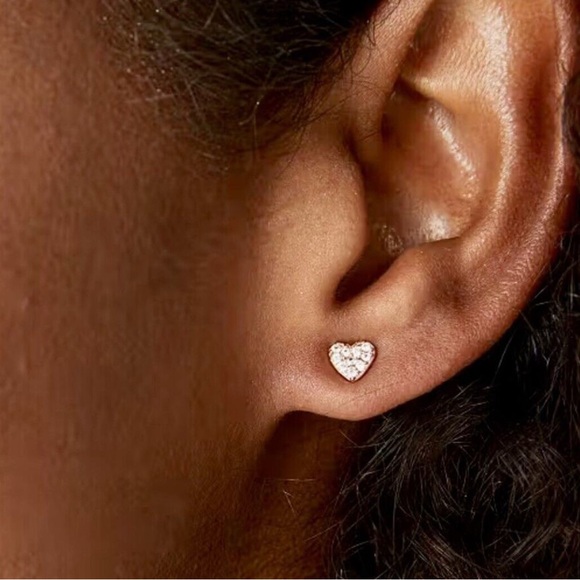 Kate Spade Yours Truly Rose Gold Heart Earrings and Necklace Set New in Box - Picture 7 of 10